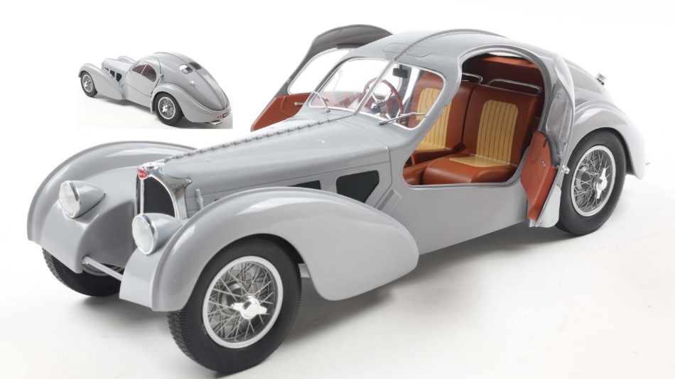 Bugatti Atlantic Type 57 Sc
1937 Matt Silver 1:18 DS Modellismo Bugatti Atlantic Type 57 Sc 1937 scala 1:18