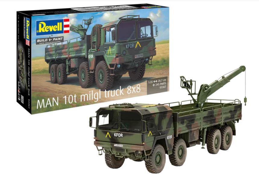 MAN 10t TRUCK 8x8 KIT 1:35 DS Modellismo Man 10t Truck 8x8 Kit scala 1:35 Revell