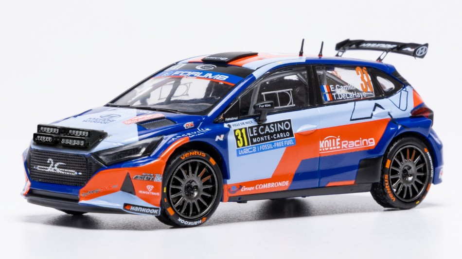 Hyundai i20 N N.31 RALLY2 Monte Carlo 2025 Camilli-De la Haye DS Modellismo Hyundai i20 N RALLY2 Monte Carlo scala 1:43
