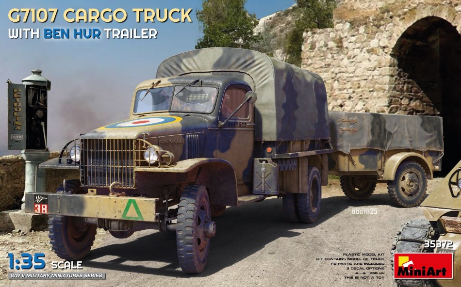 G7107 Cargo Truck with Ben Hur Trailer Kit 1:35 DS Modellismo G7107 Cargo Truck with Ben Hur scala 1:35
