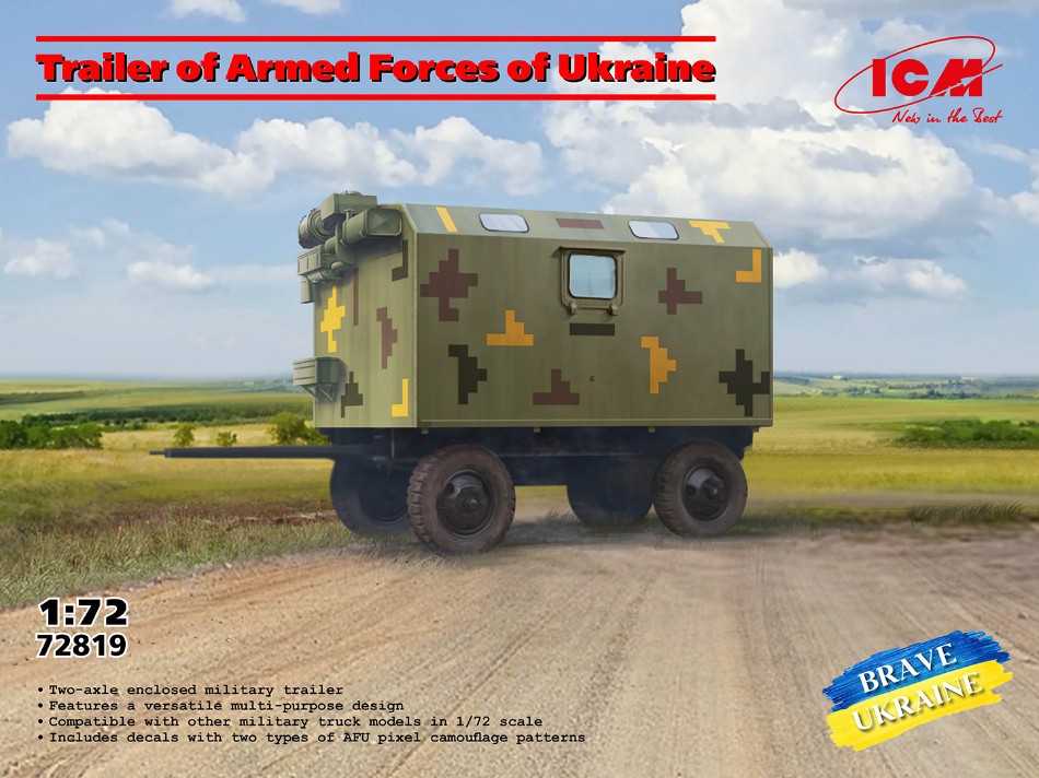 Trailer of Armed Forces of Ukraine Kit 1:72 DS Modellismo Trailer Armed Forces Ukraine Kit scala 1:72