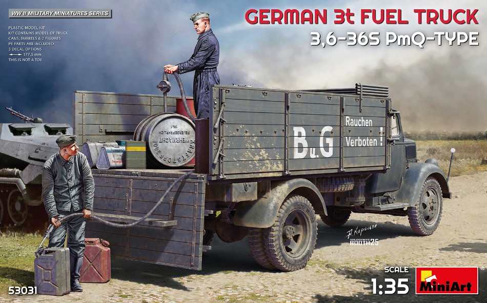 German 3t Fuel Truck 3,6-36S PmQ-TYPE Kit 1:35 DS Modellismo German 3t Fuel Truck 3,6-36S scala 1:35
