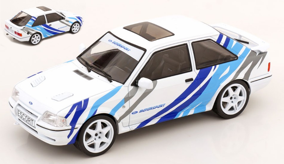 Ford Escort Mk IV RS Turbo S2 1990 White/Decals 1:18 DS Modellismo Ford Escort Mk IV RS Turbo S2 scala 1:18