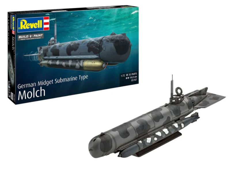 German Midget Submarine Type Molch Kit 1:72 DS Modellismo German Midget Submarine Type scala 1:72
