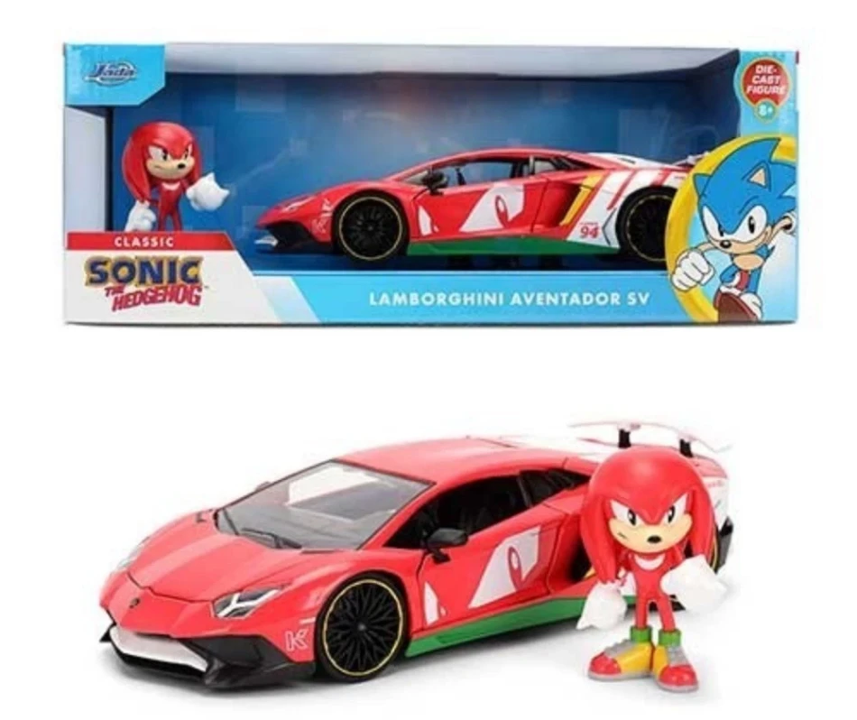 Lamborghini Aventador Sv "Knuckles" W/Figure 1:24 Jada Toys DS Modellismo Lamborghini Aventador Sv scala 1:24