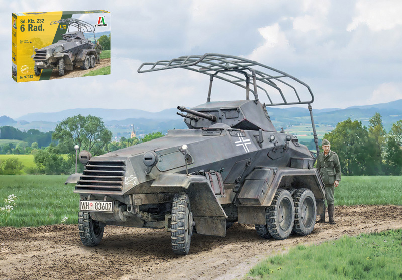Sd.Kfz. 232 6 Rad KIT 1:72 DS Modellismo Sd.Kfz. 232 6 Rad Kit scala 1:72 Italeri