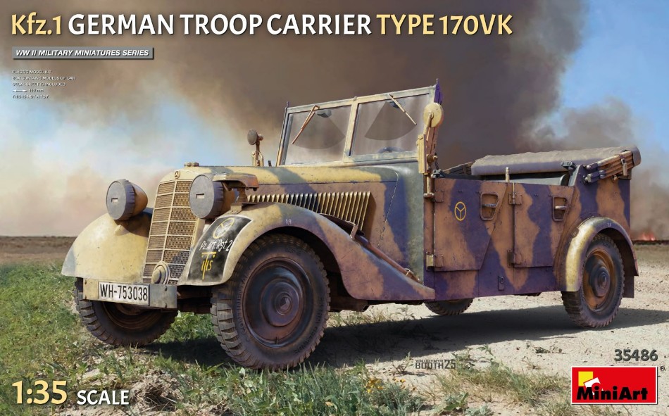 Kfz.1 German Troop Carrier Type 170VK Kit 1:35 DS Modellismo Kfz.1 German Troop Carrier Type scala 1:35