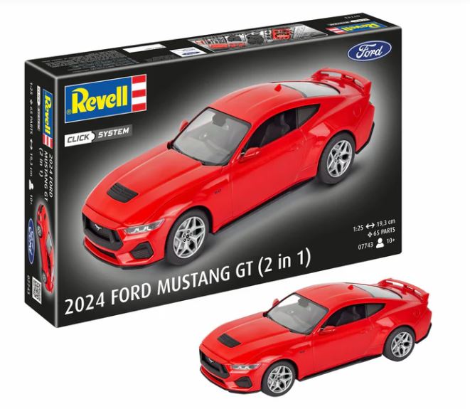 Ford Mustang GT 2024 (Click System) Kit 1:25 DS Modellismo Ford Mustang GT 2024 Kit scala 1:25 Revell