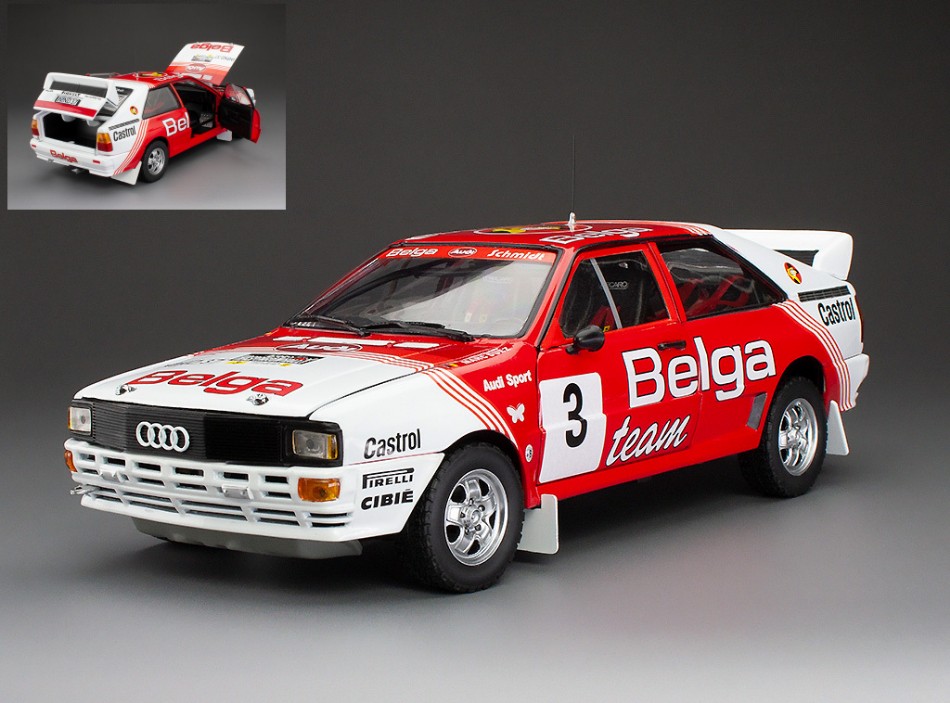 Audi Quattro A1 N.3 Winner Rally Haspengouw 1983 Duez-Lux DS Modellismo Audi Quattro A1 Winner Rally scala 1:18