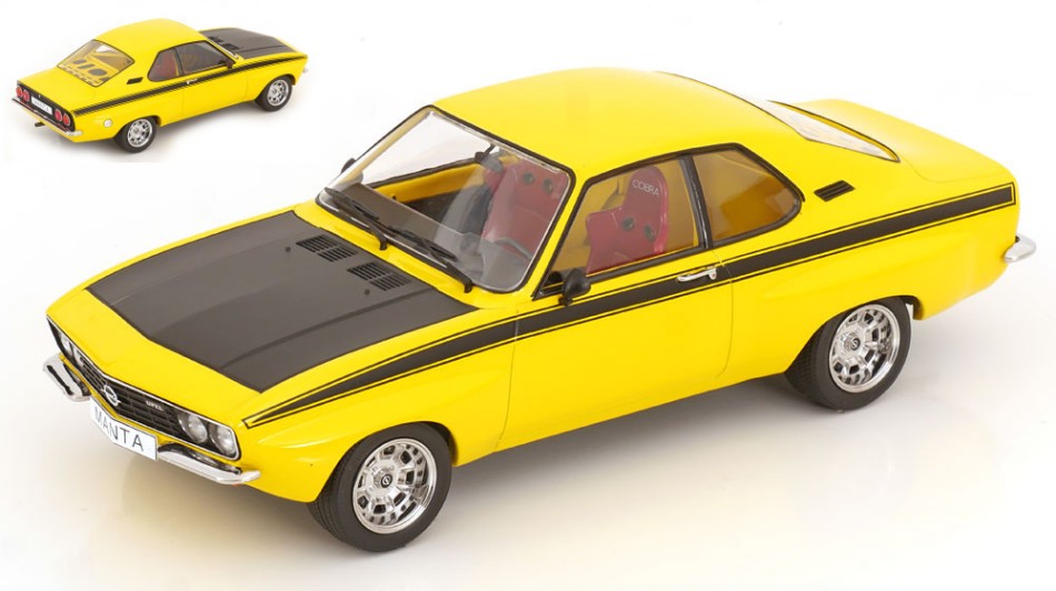 Opel Manta A Irmscher 1974 Yellow/Black 1:18 DS Modellismo Opel Manta A Irmscher 1974 scala 1:18