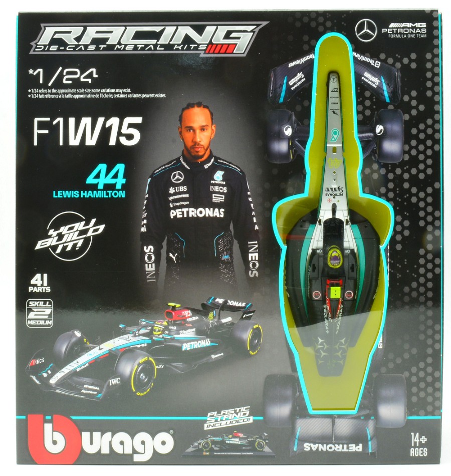 Mercedes W15 N.44 Lewis Hamilton 2024 Kit 1:24 DS Modellismo Mercedes W15 Lewis Hamilton 2024 scala 1:24