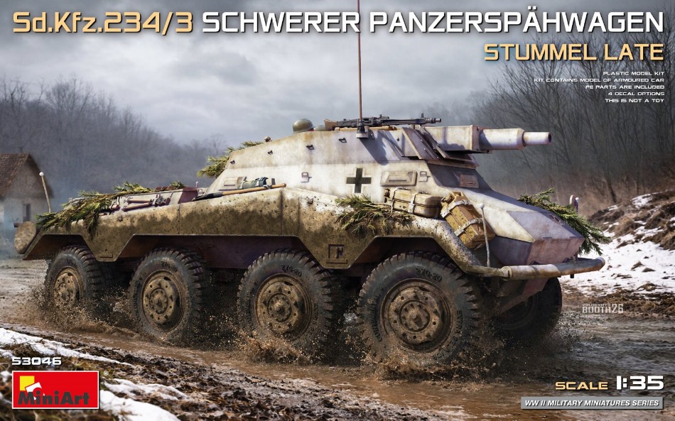 SD.KFZ.234/3 Schwerer Panzerspahwagen Stummel Late Kit 1:35 DS Modellismo SD.KFZ.234/3 Schwerer scala 1:35