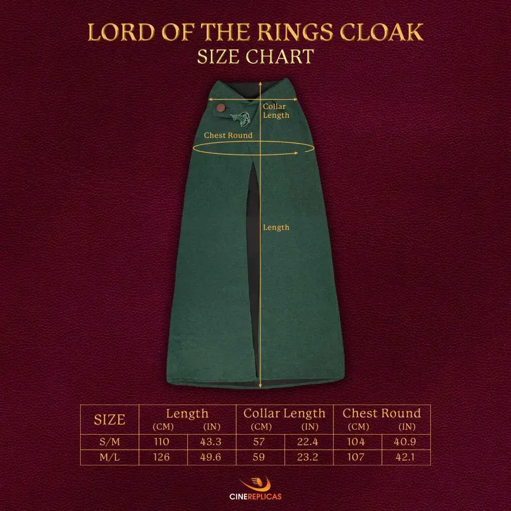 Lord of the Rings Hobbit Cloak S-M Size DS Modellismo Lord Rings Hobbit Cloak S-M CINEREPLICAS