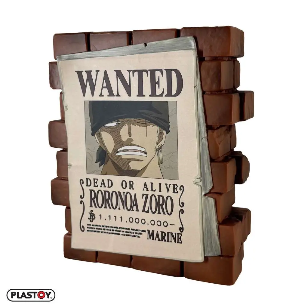Salvadanaio One Piece Poster Wanted Zoro DS Modellismo Salvadanaio One Piece Poster Wanted Zoro