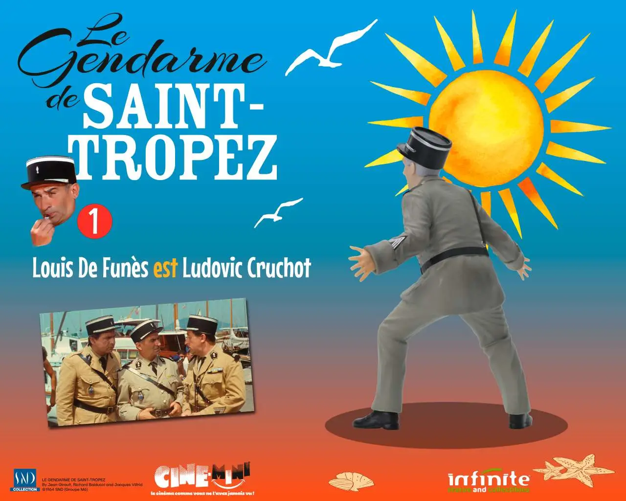 LE Gendarme DE Saint-tropez #1 Louis DE Funes Est Ludovic Cruchot Cine-mini PVC DS Modellismo Le Gendarme De Saint-tropez #1 Louis De