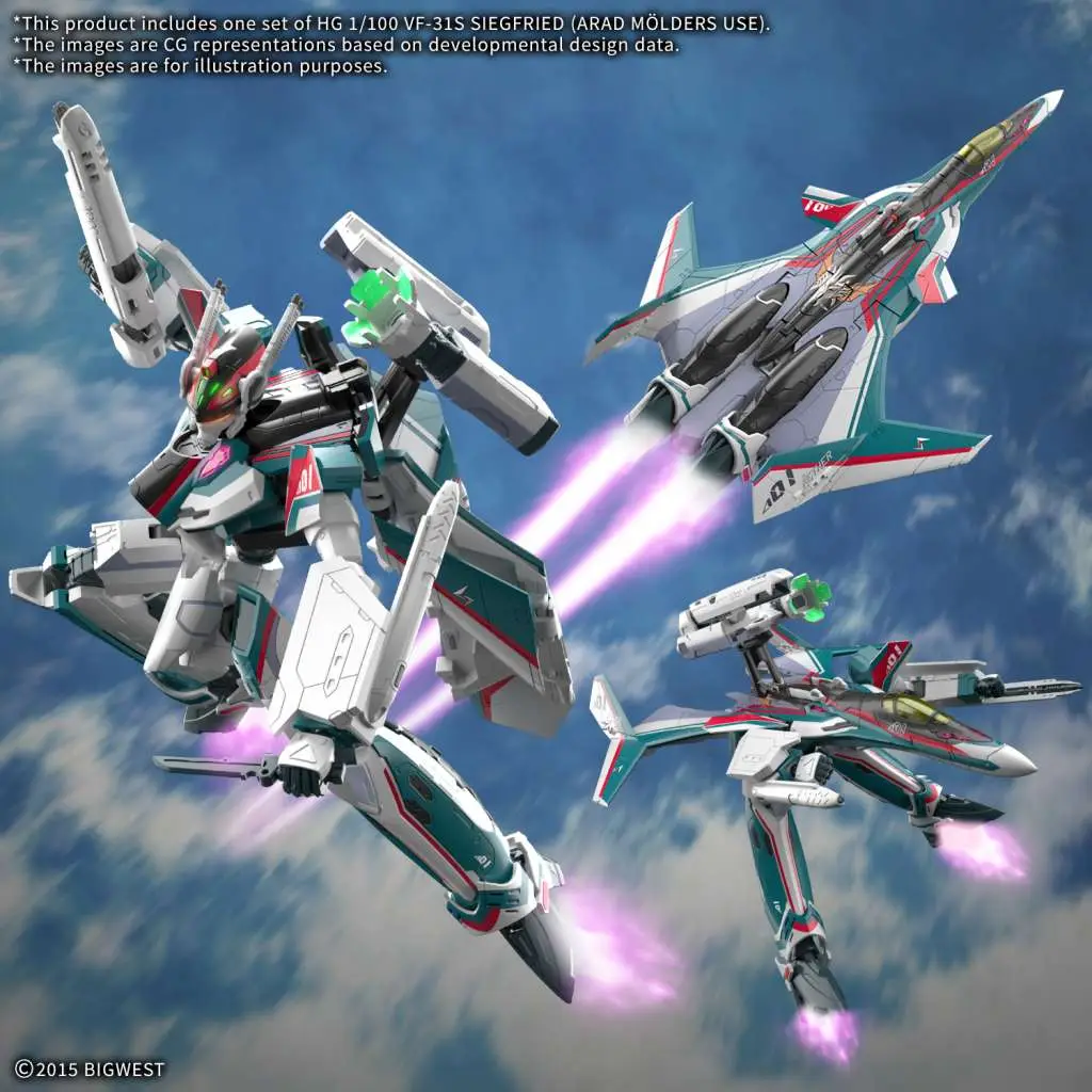 HG VF-31S Siegfried Arad Molders Use 1/100 DS Modellismo Hg VF-31S Siegfried Arad Molders scala 1/100