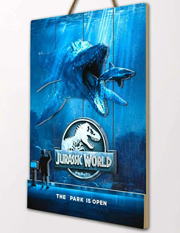 Poster Jurassic World Mossa in legno DS Modellismo Poster Jurassic World Mossa in legno