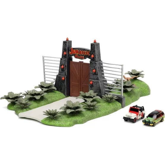 Jurassic Park Park Front Gate Nano Scene Diorama DS Modellismo Jurassic Park Park Front Gate Nano Scene
