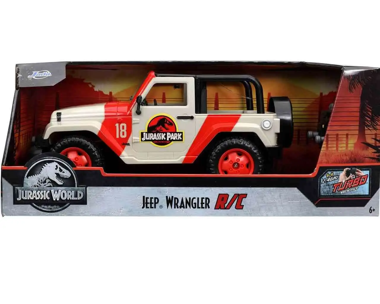 Jurassic Park 1992 Jeep Wrangler YJ Sahara 1/16 Remote Control Model DS Modellismo Jurassic Park 1992 Jeep Wrangler scala 1/16