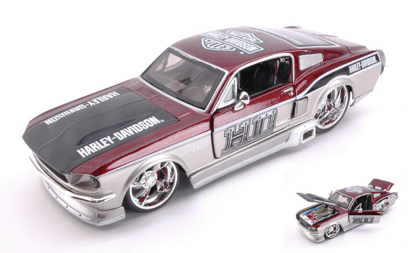 Ford Mustang GT 1967 Harley Davidson Metallic Silver/Copper 1:24 DS Modellismo Ford Mustang GT 1967 Harley scala 1:24