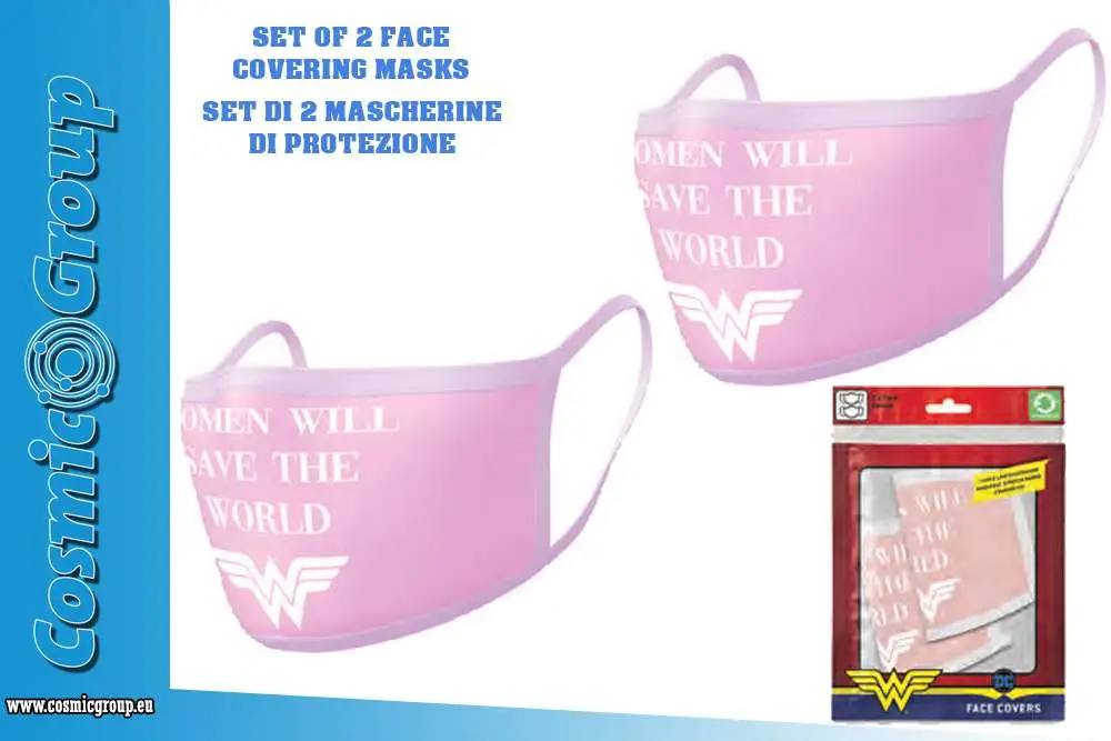 Maschera Wonder Woman dc Face Cover.mask Set(2) DS Modellismo Maschera Wonder Woman dc Face Cover.mask