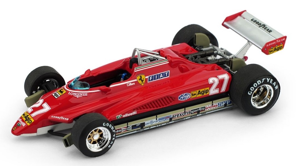 Ferrari 126 C2 G.Villeneuve 1982 N.27 Brazil GP 1:43 Lim.250 DS Modellismo Ferrari 126 C2 G.Villeneuve 1982 scala 1:43