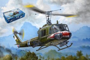 Elicottero UH-1B Huey Gunship Kit scala 1:35