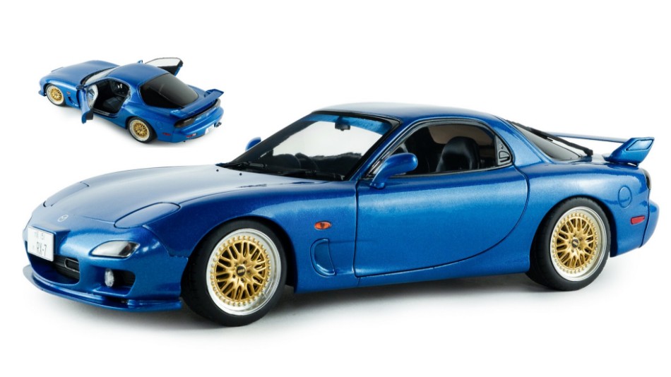 Mazda RX7 FD3S Innocent Blue Mica 1999 1:18 DS Modellismo Mazda RX7 FD3S Innocent Blue Mica scala 1:18
