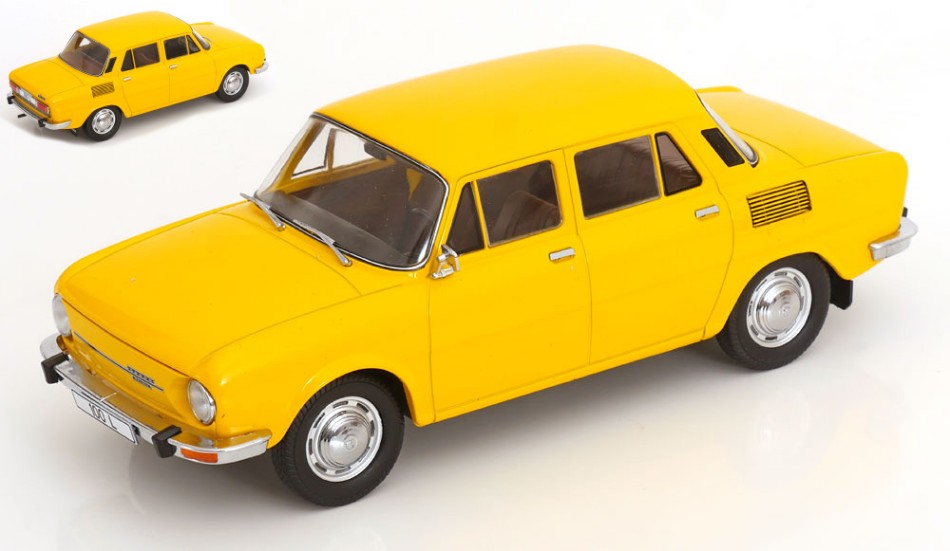 Skoda 100 1969 Yellow 1:18 DS Modellismo Skoda 100 1969 Yellow scala 1:18