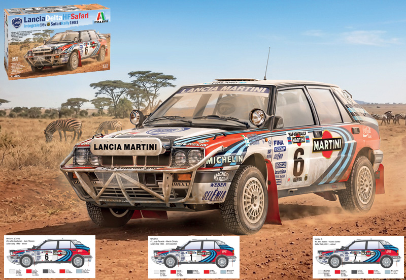 Lancia Delta HF Integrale 16V Safari Rally 1991 Kit 1:12 DS Modellismo Lancia Delta Hf Integrale 16V scala 1:12