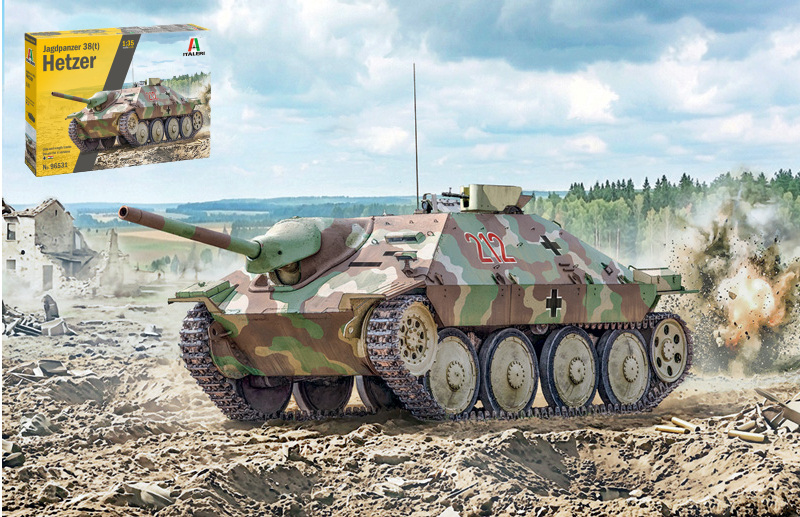 Jagdpanzer 38 (t) Hetzer Kit 1:35 DS Modellismo Jagdpanzer 38 (t) Hetzer Kit scala 1:35