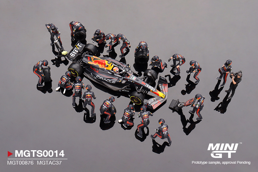 Redbull Racing RB19 Pit Crew Set #1 Max Verstappen Japan GP 2023 1:64 DS Modellismo Redbull Racing RB19 Pit Crew Set scala 1:64
