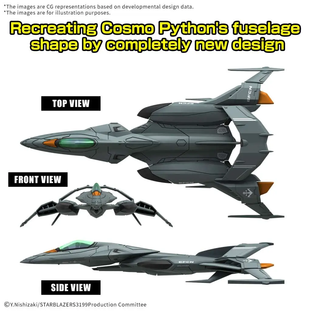 Yamato 3199 Mecha Coll DX Tryal Type SF Att Craft CSM Pyton Set DS Modellismo Yamato 3199 Mecha Coll Dx Tryal Type Sf Att