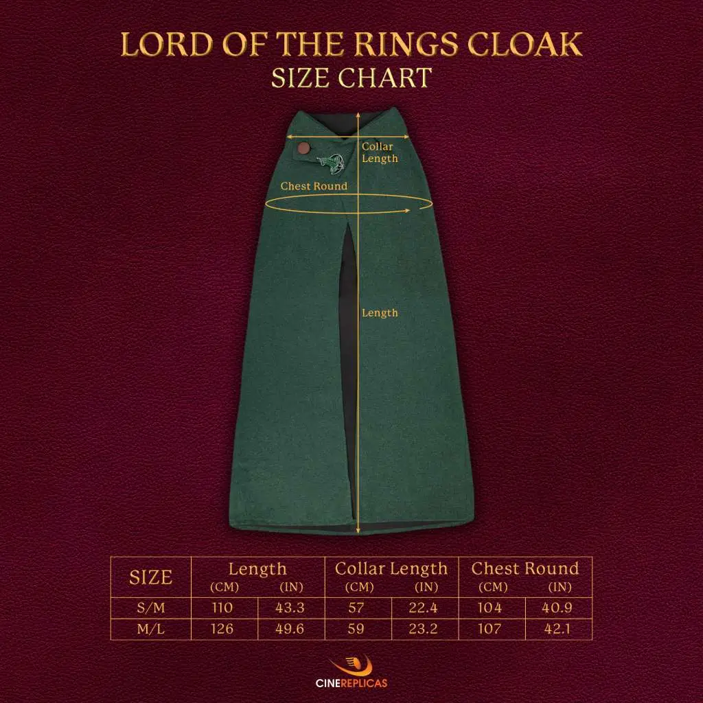 Lord of the Rings Hobbit Cloak M-L Size DS Modellismo Lord Rings Hobbit Cloak M-L CINEREPLICAS