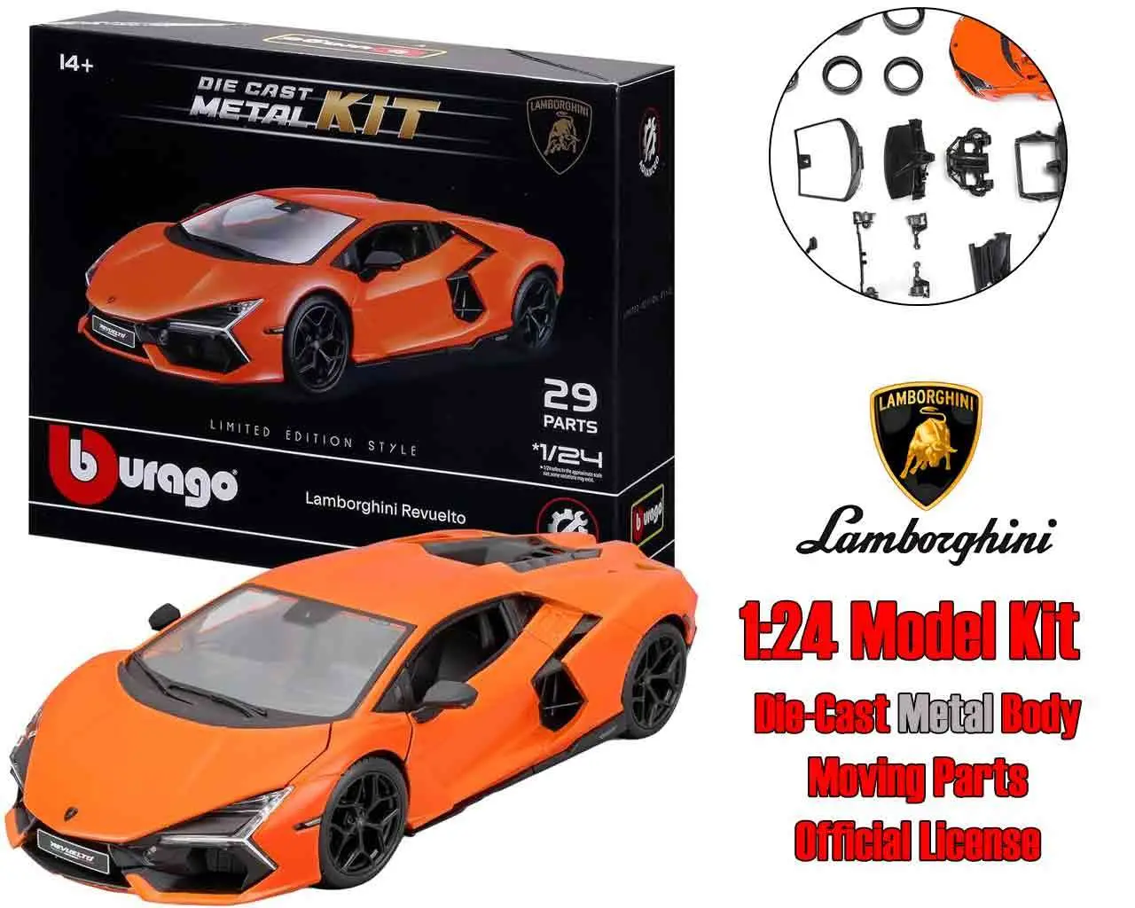 Lamborghini Revuelto - Model Kit 1:24 DS Modellismo Lamborghini Revuelto Model Kit scala 1:24