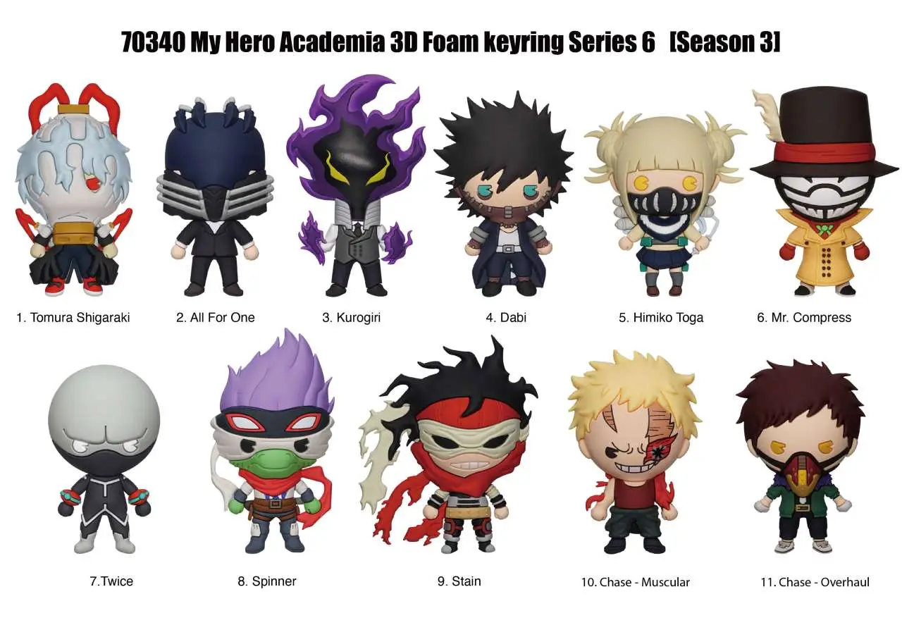 Clip ferma sacchetti MY Hero Academia S6 Blind Box DISPLAY(24) DS Modellismo Clip ferma sacchetti My Hero Academia S6