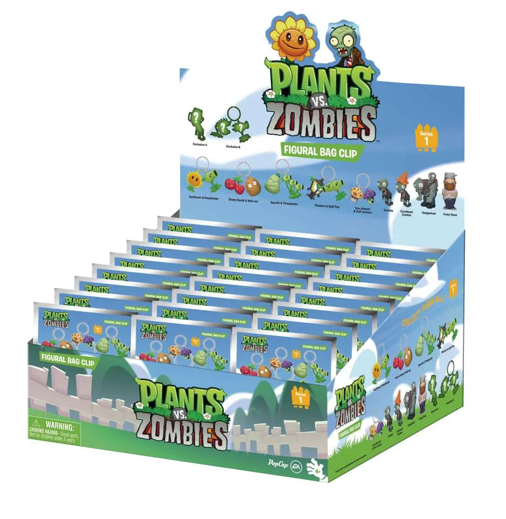 Clip ferma sacchetti Plants VS Zombies Blind Box Display (24) DS Modellismo Clip ferma sacchetti Plants Vs Zombies Blind