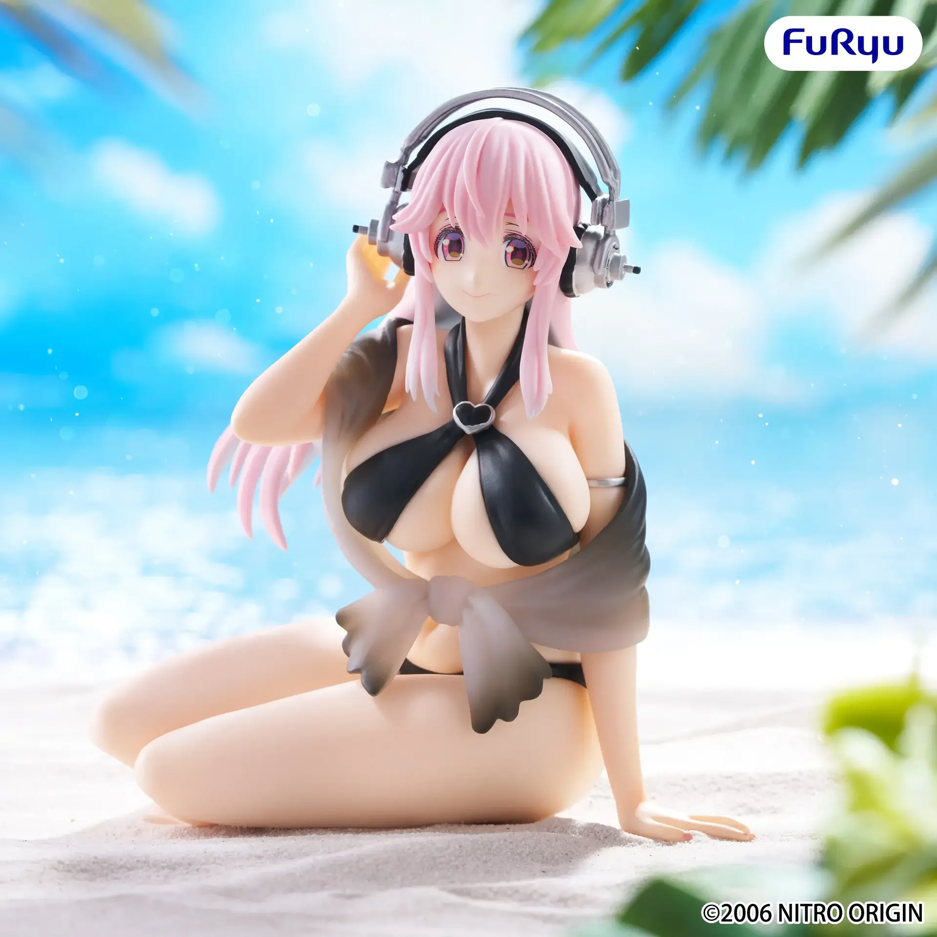 Super Sonico Swimsuit Black Color Noodle Stopper DS Modellismo Super Sonico Swimsuit Black Color Noodle