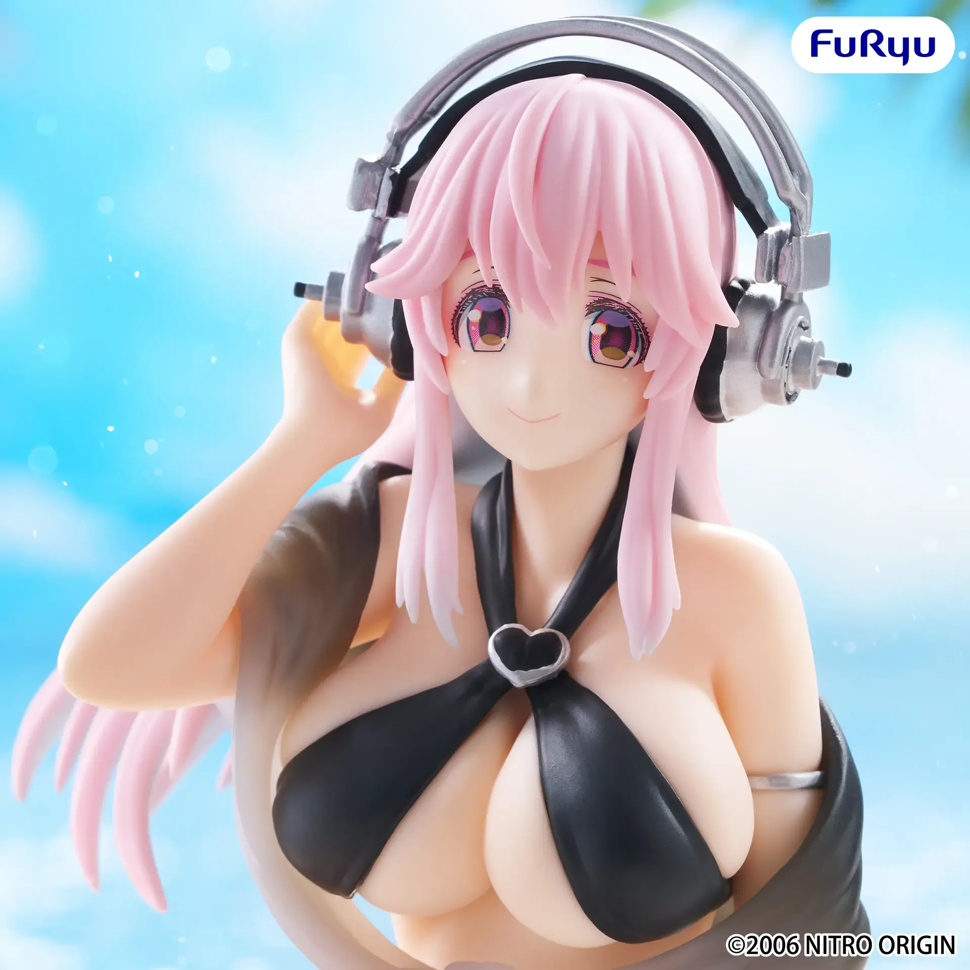 Super Sonico Swimsuit Black Color Noodle Stopper DS Modellismo Super Sonico Swimsuit Black Color Noodle