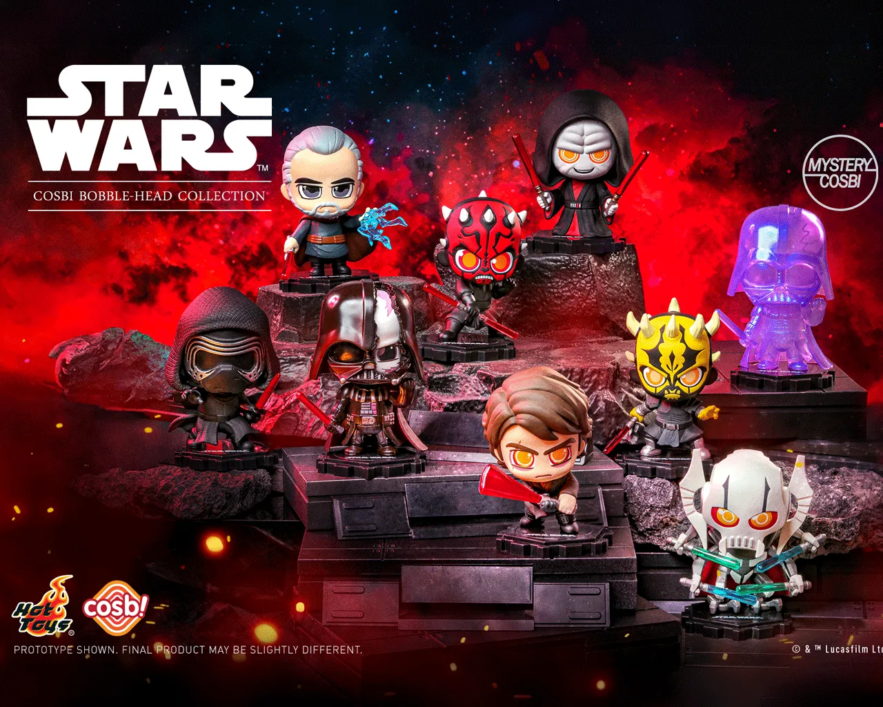 Star Wars - Dark Side Cosbi Collection - Blind Box - Display (8) DS Modellismo Star Wars Dark Side Cosbi Blind Box Display