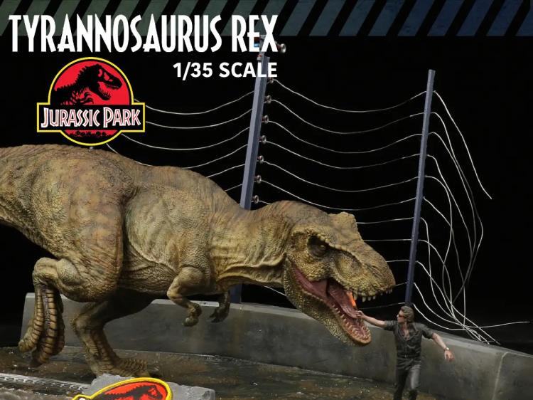 Jurassic Park T-Rex 1/35 Plastic Model Kit DS Modellismo Jurassic Park T-Rex Plastic Model scala 1/35