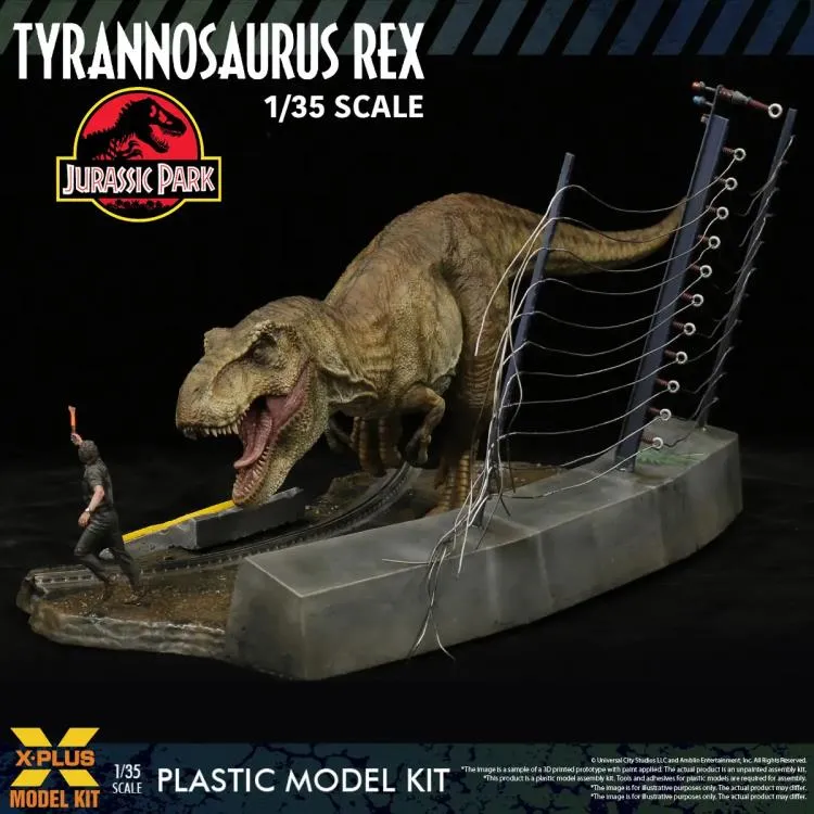 Jurassic Park T-Rex 1/35 Plastic Model Kit DS Modellismo Jurassic Park T-Rex Plastic Model scala 1/35