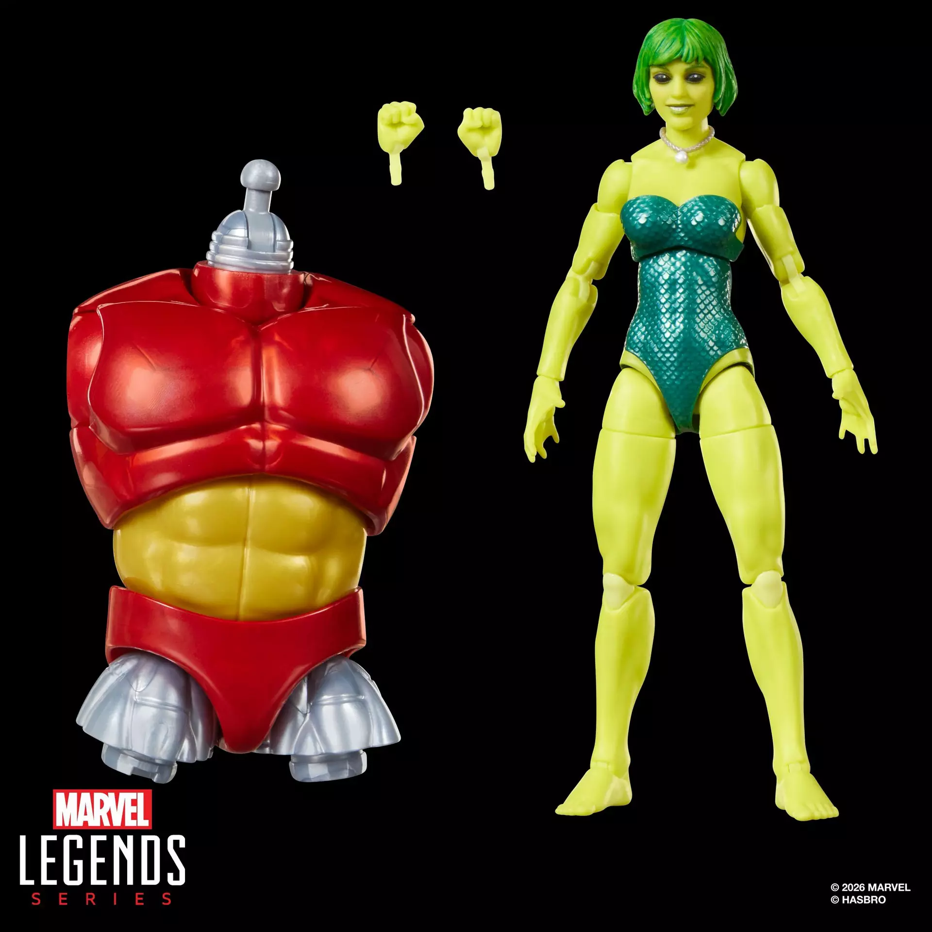 Marvel Legends Buildable Figure Series Box Marrina Action Figure DS Modellismo Marvel Legends Buildable Box Marrina Action