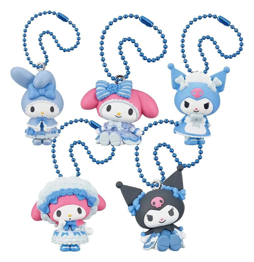 MY Melody & Kuromi Twinchees Sweet Lolita Figurine Dangler - Light Blue Dress Ver. Display (24) DS Modellismo My Melody & Kuromi Twinchees Sweet Lolita