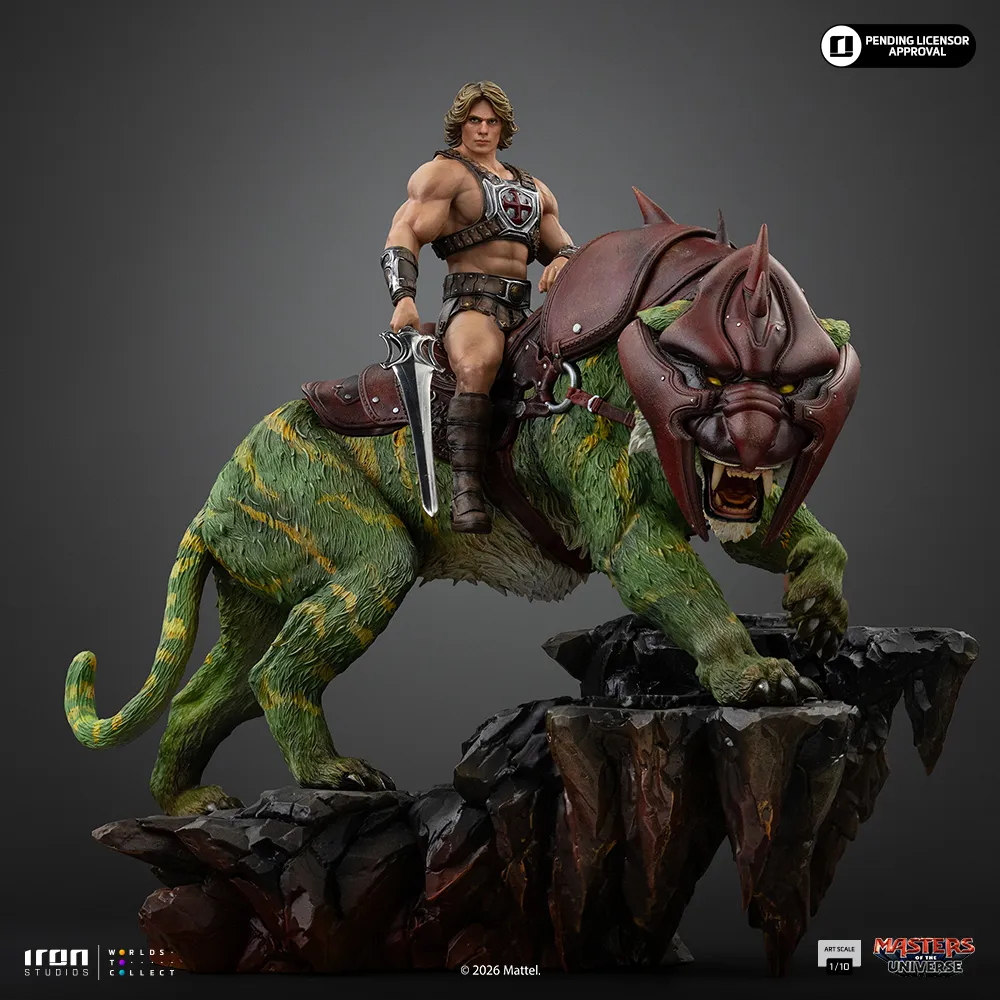 Statua Masters OF the Universe 2026 He-man and Battlecat 1/10 DS Modellismo Statua Masters Universe 2026 scala 1/10