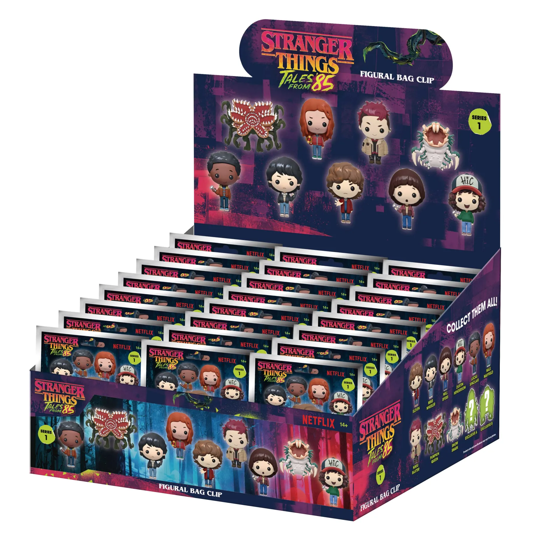 Clip ferma sacchetti Stranger Things Tales OF 85 S1 Blind Box Display (24) DS Modellismo Clip ferma sacchetti Stranger Things Tales