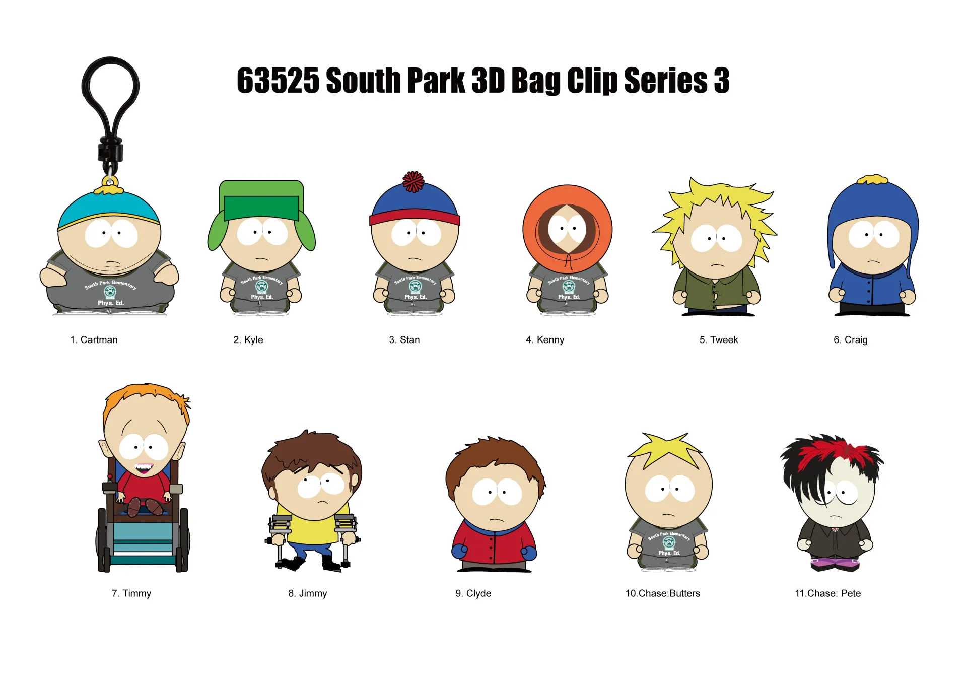 Clip ferma sacchetti South Park S3 Blind Box Display (24) DS Modellismo Clip ferma sacchetti South Park S3 Blind Box