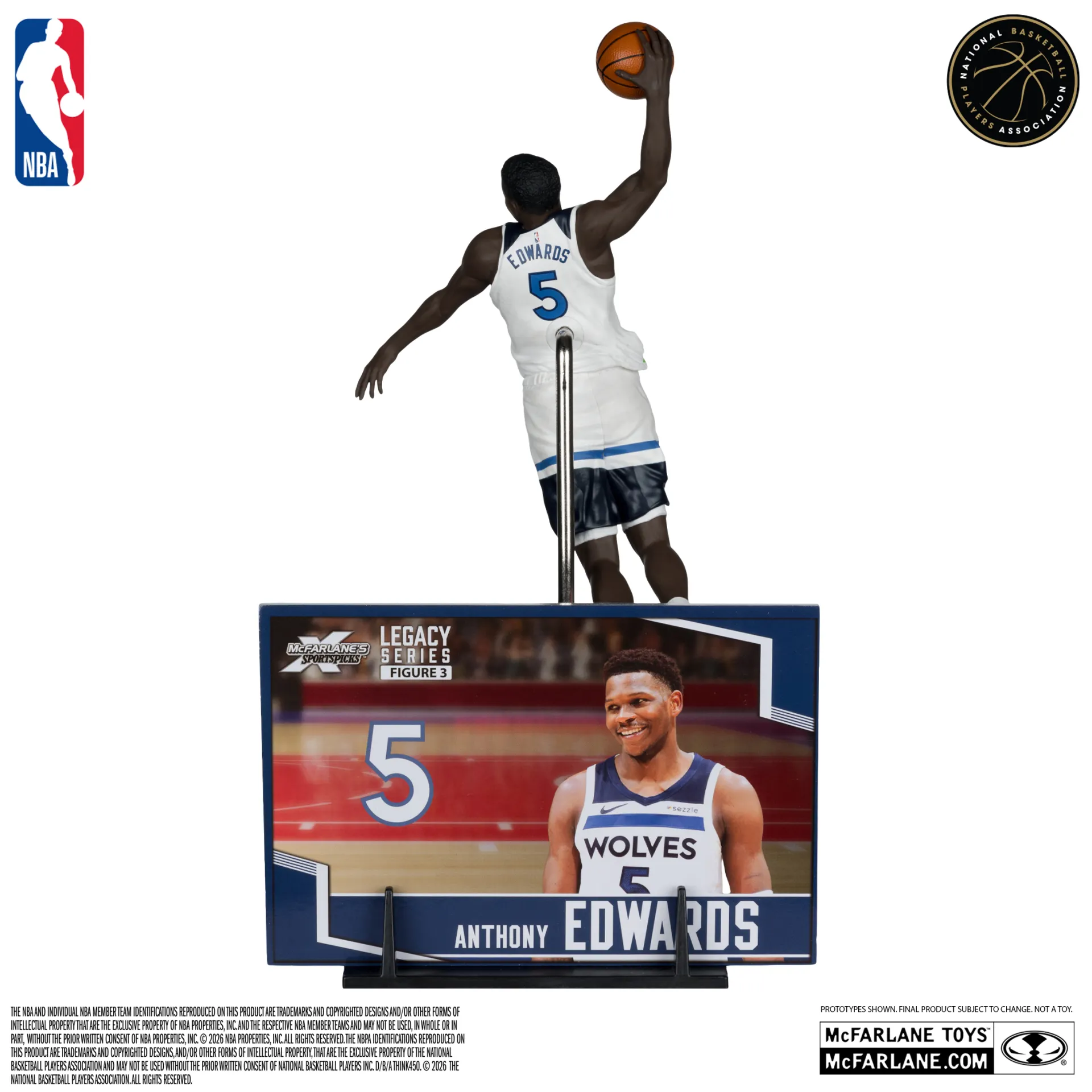 NBA Sportspicks Anthony Edwards (Minnesota Timberwolves) Posed Figure DS Modellismo Nba Sportspicks Anthony Edwards
