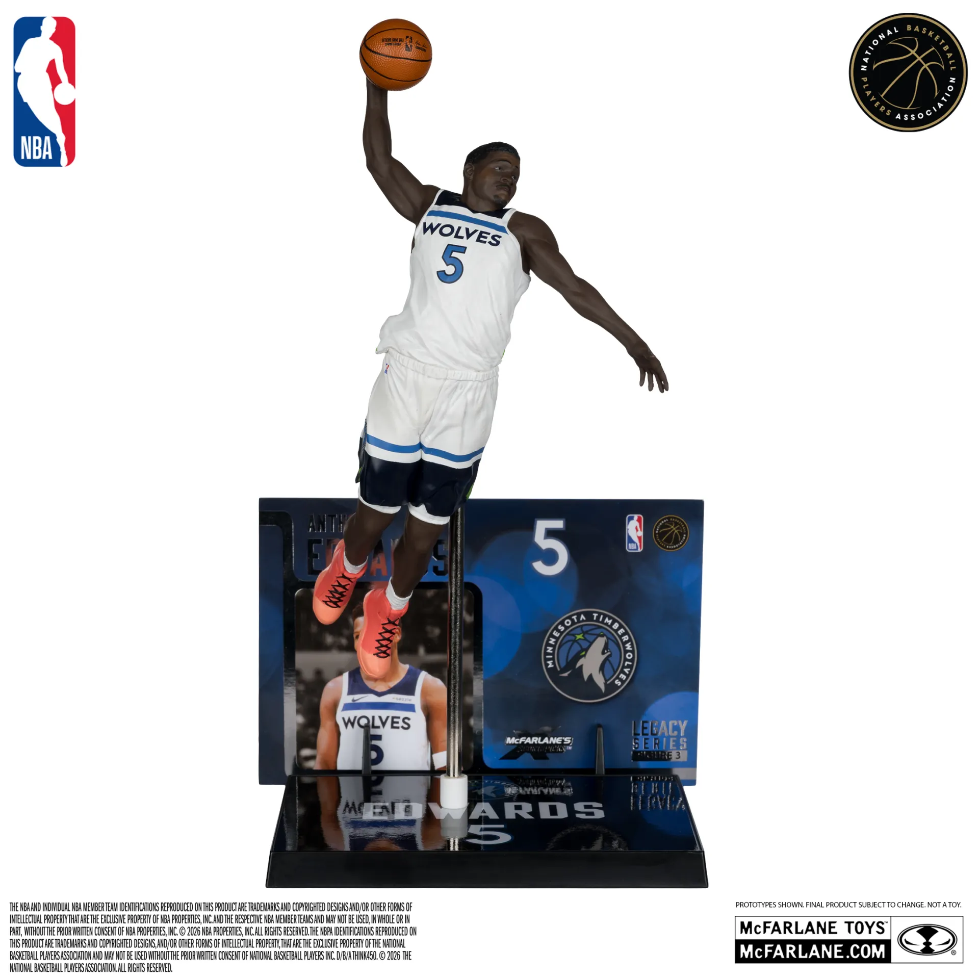 NBA Sportspicks Anthony Edwards (Minnesota Timberwolves) Posed Figure DS Modellismo Nba Sportspicks Anthony Edwards