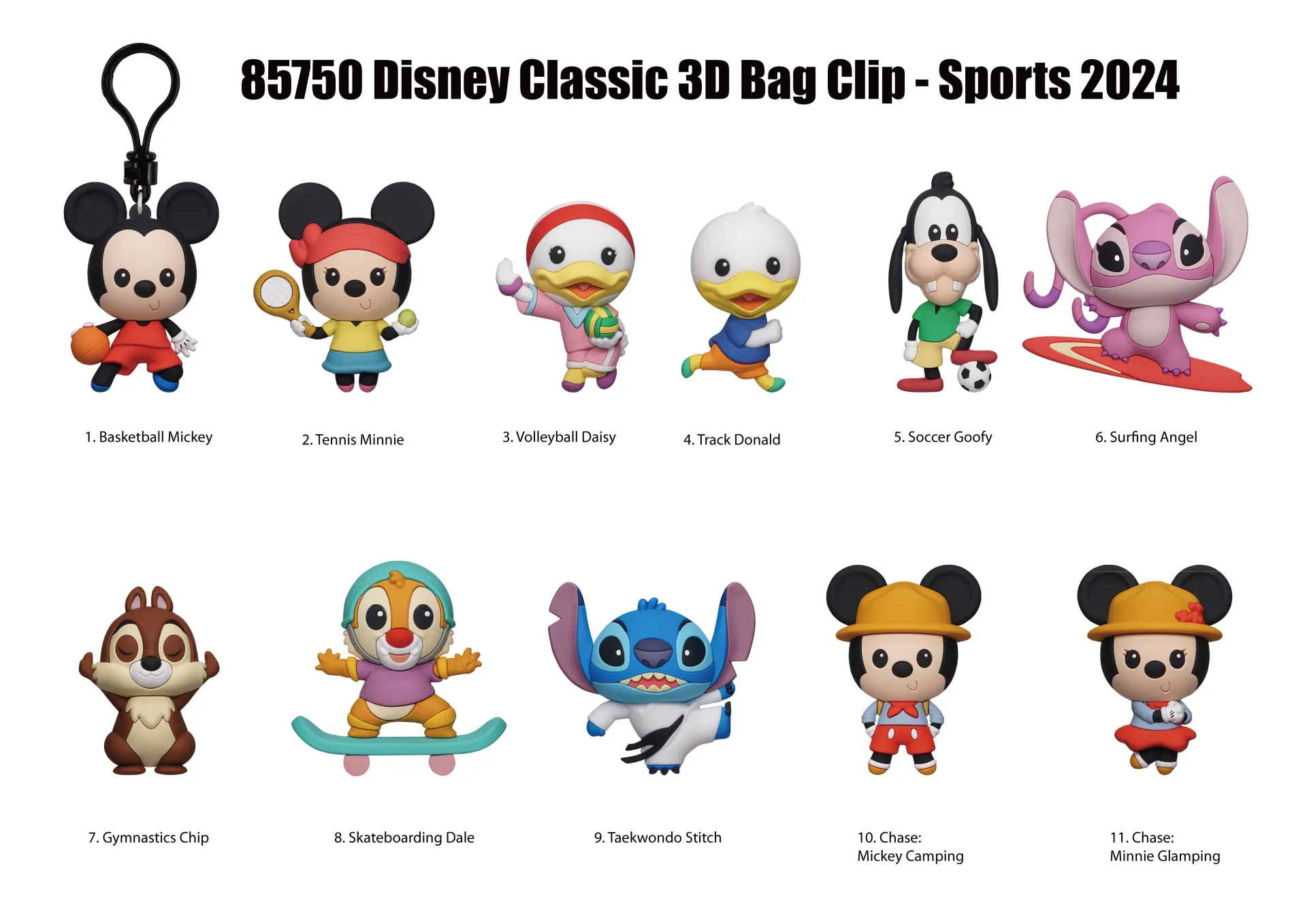 Clip ferma sacchetti Disney Sports Blind Box Display (24) DS Modellismo Clip ferma sacchetti Disney Sports Blind Box